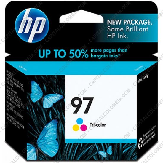 Cintas para impresoras POS, Tonner, CD, DVD y Otros, Marca: HP - Cartucho Hp Tricolor 97 Photosmart 325, 375, 6540, 8050, 8150, 8450, 2610 (Ref. C9363WL)