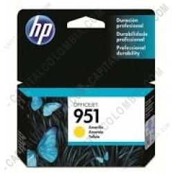 Ampliar foto de Cartucho Hp Yellow 951 para Hp Business 8100 y Hp Multifunction 8600 para 700 Páginas (Ref. CN052AL)