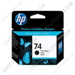 Ampliar foto de Cartucho original de tinta negra HP 74 Rendimiento Normal (Ref. CB335WL)