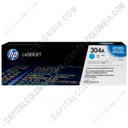 Ampliar foto de Toner HP 304A Cyan para Laserjet CP2025/CP2025n/CP2025dn/CM2320 para 2.800 P&aacute;ginas Aprox. (Ref. CC531A)