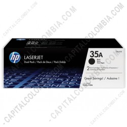 Ampliar foto de Toner HP 35A Negro x 2 Unidades para Laserjet P1005/P1006 para 1.500 Páginas por Cartucho Aprox. (Ref. CB435AD)