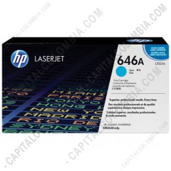 Ampliar foto de Toner HP 646A Cyan para Laserjet CM4540 para 12.500 Páginas Aprox.  (Ref. CF031A)