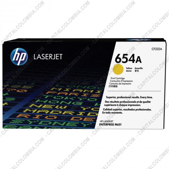 Cintas para impresoras POS, Tonner, CD, DVD y Otros, Marca: HP - Toner HP Yellow Laserjet M651 para 15.000 Páginas (Ref. CF332A)