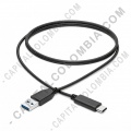 Cable USB-C a USB-A Zebra para carga y comunicaci&oacute;n - CBL-TC5X-USBC2A-01 - Marca Zebra