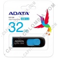 Discos duros externos, de estado sólido, Memorias USB, Kingston, Marca: Adata - Memoria USB ADATA de 32GB Retractil Negra con Azul - Ref. AUV128-32G-RBE