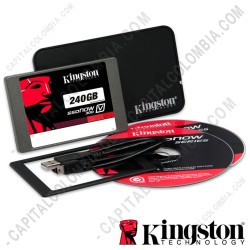 Ampliar foto de Disco duro estado sólido Kingston 240GB SATA3 2.5" - Kit Portátil