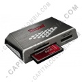 Click para ampliar..., Lector multifunción compatible con las tarjetas Flash: Compact Flash: CF Type I & II (UDMA 0-7); Secure Digital: SD/SDHC UHS I-II/SDXC UHS I-II; microSD: microSD/microSDHC UHS-I/microSDXC UHS-I; Memory Stick: Memory Stick PRO/Duo/PRO Duo/ PRO-HG Duo.: Lector multifunción compatible con las tarjetas Flash: Compact Flash: CF Type I & II (UDMA 0-7); Secure Digital: SD/SDHC UHS I-II/SDXC UHS I-II; microSD: microSD/microSDHC UHS-I/microSDXC UHS-I; Memory Stick: Memory Stick PRO/Duo/PRO Duo/ PRO-HG Duo. Discos duros externos, de estado sólido, Memorias USB, Kingston, Marca: Kingston - Lector multifunción compatible con tarjetas Flash - FCR-HS4