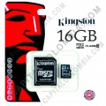 Discos duros externos, de estado sólido, Memorias USB, Kingston, Marca: Kingston - Memoria Kingston Micro SD 16GB Micro con Adaptador SD