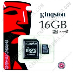Ampliar foto de Memoria Kingston Micro SD 16GB Micro con Adaptador SD