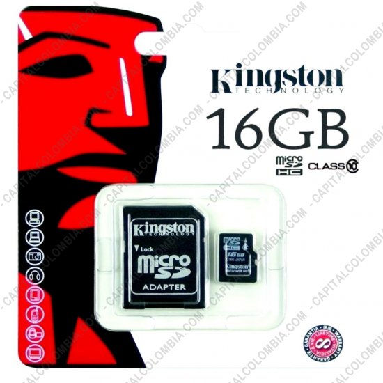 Discos duros externos, de estado sólido, Memorias USB, Kingston, Marca: Kingston - Memoria Kingston Micro SD 16GB Micro con Adaptador SD