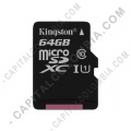 Discos duros externos, de estado sólido, Memorias USB, Kingston, Marca: Kingston - Memoria Kingston Micro SD 64GB Micro Clase 10 con Adaptador SD