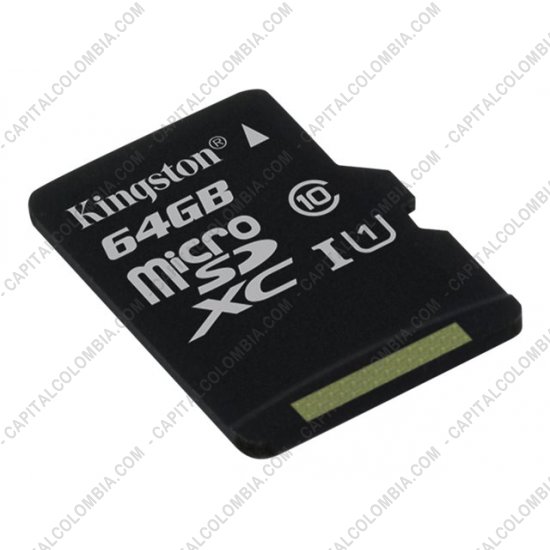 Discos duros externos, de estado sólido, Memorias USB, Kingston, Marca: Kingston - Memoria Kingston Micro SD 64GB Micro Clase 10 con Adaptador SD