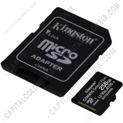 Ampliar foto de Memoria Micro SD Kingston 256Gb MicroSDXC Canvas Select Plus 100R A1 C10 Card + Adaptador