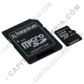 Discos duros externos, de estado sólido, Memorias USB, Kingston, Marca: Kingston - Memoria microSDHC de 64GB Kingston Class 10 UHS-I, Velocidad de 45MB/s Lectura y 10MB/s Escritura con Adaptador SD (Ref. SDC10G2/64GB)