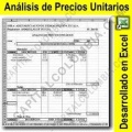 Análisis de precios unitarios - Plantilla en formato Excel