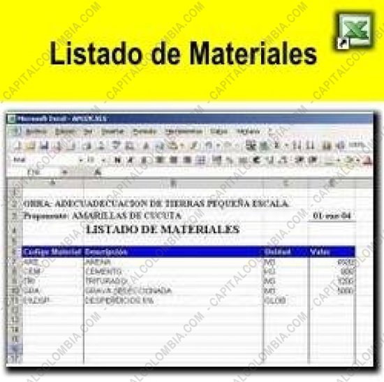 Herramientas de Productividad, Marca: CapitalColombia - An&aacute;lisis de precios unitarios - Plantilla en formato Excel
