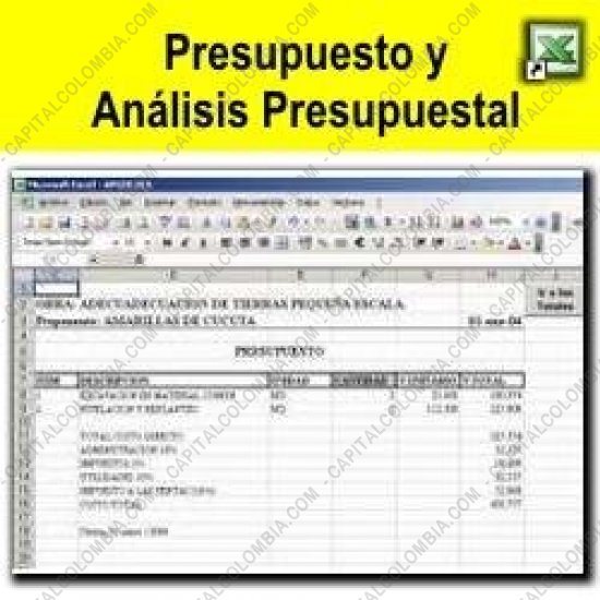 Herramientas de Productividad, Marca: CapitalColombia - An&aacute;lisis de precios unitarios - Plantilla en formato Excel