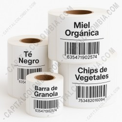 Ampliar foto de Venta de 1.250 etiquetas impresas en papel t&eacute;rmico para productos (Incluye etiquetas e impresi&oacute;n)