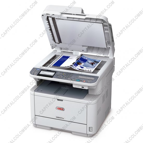 Capital Colombia - Foto No. 2 de Impresora Multifuncional OKI  (Copiadora/Fax/Impresora/Escaner) (MB451w) - Marca Oki
