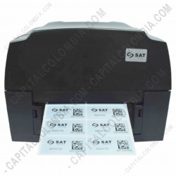 Ampliar foto de Impresora de etiquetas SAT TT448-2, puerto USB, Serial y Ethernet