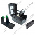Ampliar foto de Impresora de etiquetas SAT TT448-2, puerto USB, Serial y Ethernet con autocortador y soporte externo