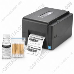 Ampliar foto de Impresora de etiquetas adhesivas marca TSC TE200 USB + Kit limpieza cabezal