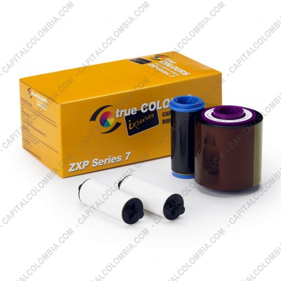 Impresoras de Etiquetas de Códigos de barras y Carnets, Marca: Zebra - Cinta para impresora Zebra de 6 paneles de Color para 750 impresiones (Ref. 800077-749)