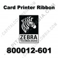 Cinta para impresora Zebra de color negro para 1.250 impresiones (1 cara) y/o 625 impresiones (2 caras) (Ref. 800012-601)