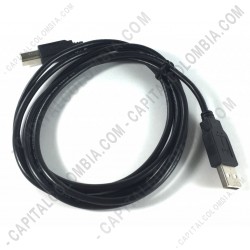 Ampliar foto de Cable USB Punta cuadrada de 5 metros para impresora