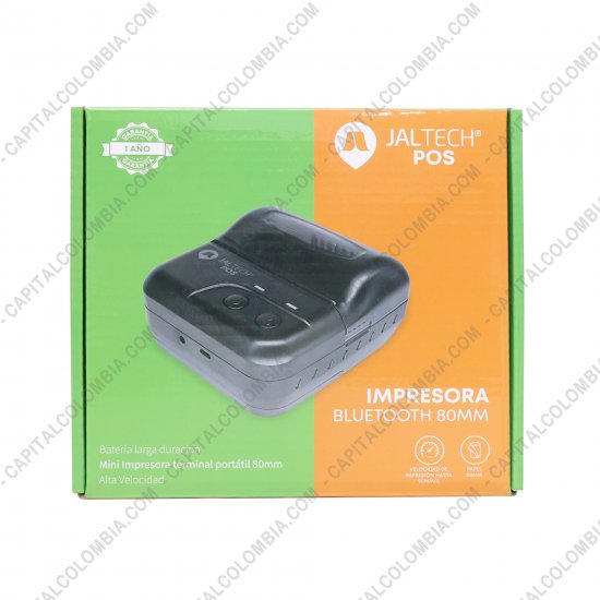 Impresoras para puntos de ventas POS, Marca: Jaltech - Impresora port&aacute;til 80mm - 3" USB - Bluetooth - Jaltech JAL019