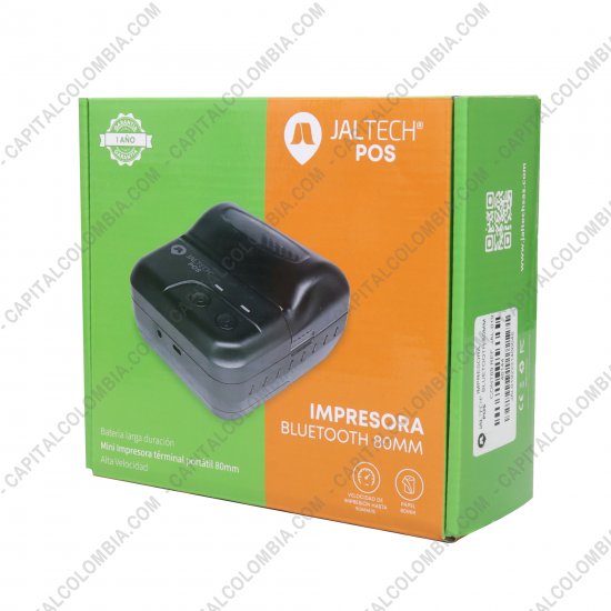 Impresoras para puntos de ventas POS, Marca: Jaltech - Impresora port&aacute;til 80mm - 3" USB - Bluetooth - Jaltech JAL019