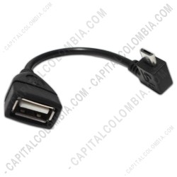 Ampliar foto de Adaptador OTG para cable de datos Micro-USB macho a USB-A Hembra