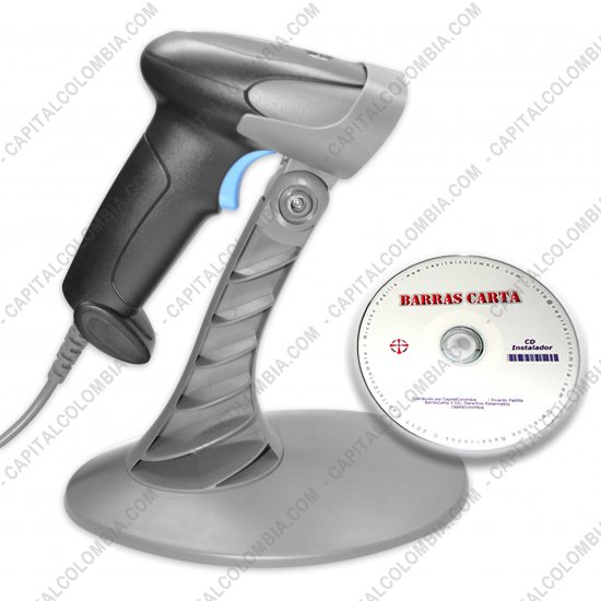 Lectores de Códigos de Barras, Marca: 3nStar - Combo Lector de código de barras láser con base USB y  Software BarrasCarta - 3nStar (SC050)