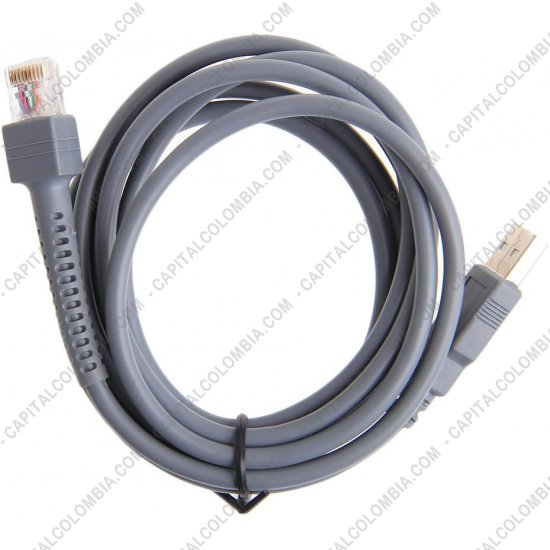 Lectores de Códigos de Barras, Marca: CapitalColombia - Cable USB compatible con Lector de código de barras LS1203, LS2208, LS4278, LI4278, DS9208
