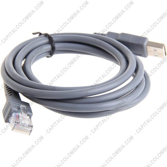Lectores de Códigos de Barras, Marca: CapitalColombia - Cable USB compatible con Lector de código de barras LS1203, LS2208, LS4278, LI4278, DS9208