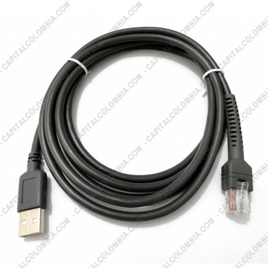 Lectores de Códigos de Barras, Marca: CapitalColombia - Cable USB compatible con Lector Honeywell Xenon 1960g / 1950g / 1900 /  Voyager 1250g/1200g / Hyperion 1300g