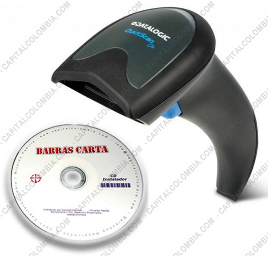 Lectores de Códigos de Barras, Marca: Datalogic - Combo Lector de Código de Barras Datalogic QuickScan Lite Imager QW2120 + Software BarrsaCarta