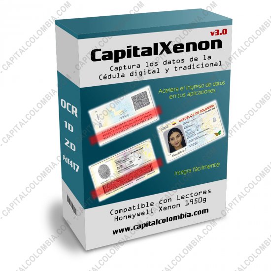 Lectores de Códigos de Barras, Marca: Honeywell - Lector de código de barras Honeywell Xenon 1950G 2D USB (sin base) - Especial para cédulas colombianas