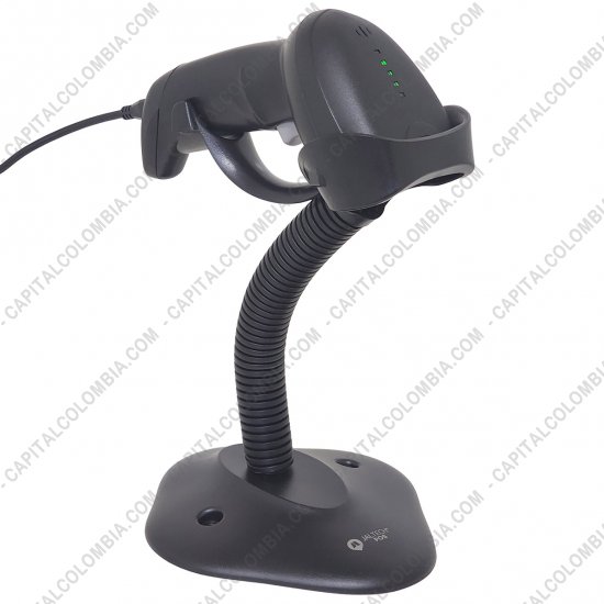 Lectores de Códigos de Barras, Marca: Jaltech - Lector de códigos de barras 1D y 2D con base, conexión USB - JAL-PLUS01 (no lee cedula colombiana)