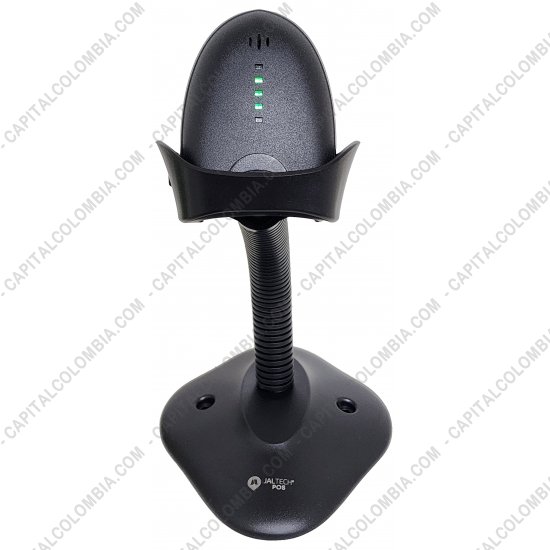 Lectores de Códigos de Barras, Marca: Jaltech - Lector inalámbrico 1D y 2D de códigos de barras con base, conexión USB - JAL-PLUS02 (no lee cedula colombiana)