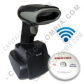 Combo Lector de Código de Barras inalámbrico 1D (100 metros) LI102W y Software BarrasCarta - Marca Sat