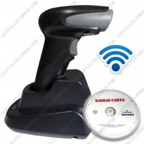 Lectores de Códigos de Barras, Marca: Sat - Combo Lector de Código de Barras inalámbrico 1D (100 metros) LI102W y Software BarrasCarta