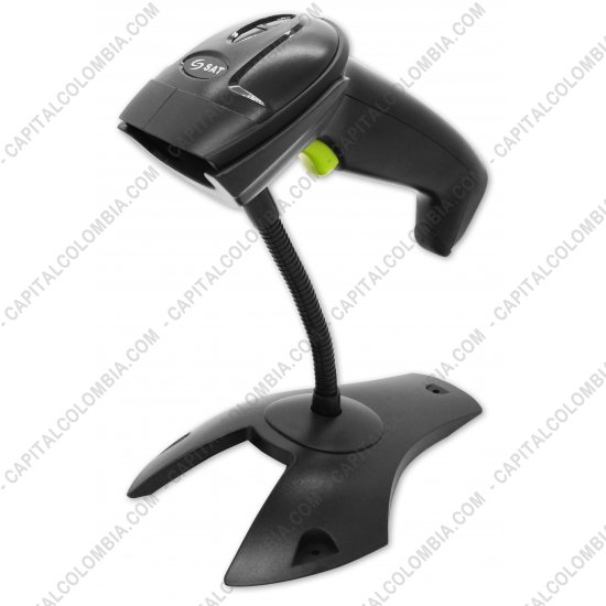 Lectores de Códigos de Barras, Marca: Sat - Lector de código de barras láser SAT LD101R PLUS con base - USB