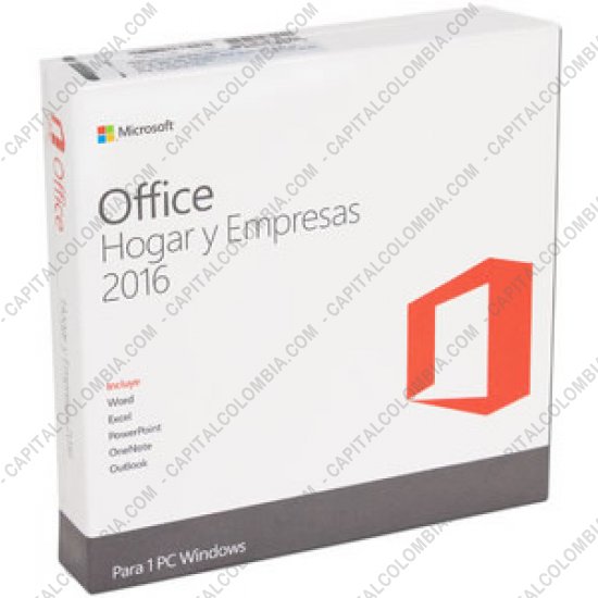 Microsoft Licenciamiento y Productos, Marca: Microsoft - Licencia de Microsoft Office Hogar y Empresas 2016, en caja con DVD de instalación 32bits y 64bits - T5D-02713