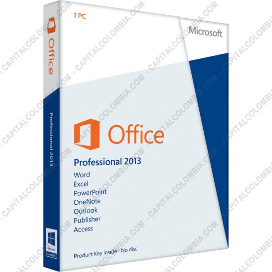 Microsoft Licenciamiento y Productos, Marca: Microsoft - Licencia de Microsoft Office Professional 2013, en caja con DVD de instalación 32bits y 64bits