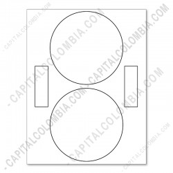 Ampliar foto de Sobre de 30 hojas de papel adhesivo para marcar CD - 2 r&oacute;tulos por hoja