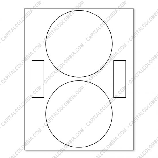Papel adhesivo y cintas adhesivas, Marca:  - Sobre de 30 hojas de papel adhesivo para marcar CD - 2 r&oacute;tulos por hoja