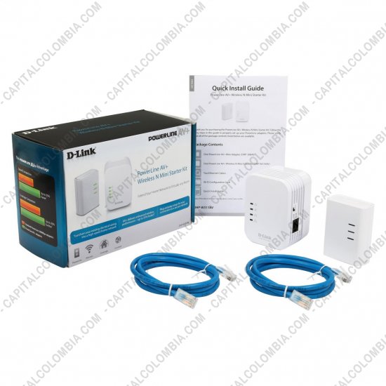 Redes, Routers, Wifi, Marca: Dlink - Kit Expansor de Red Wifi/Lan a través de Red Electrica - PowerLine AV 500 Wireless N Mini Starter Kit