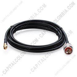 Ampliar foto de Cable de 3m, Conector Tipo N macho a RP-SMA hembra (TL-ANT24PT3)