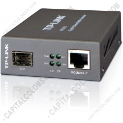 Ampliar foto de Conversor 1000Mbps RJ45 a 1000Mbps SFP con Soporte de Módulos MiniGBIC (MC220L)